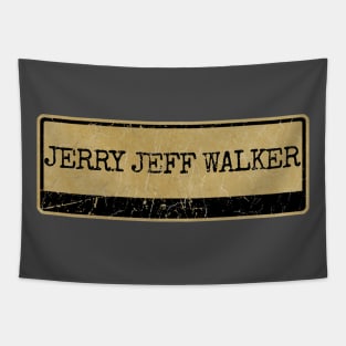 Aliska text black retro - Jerry Jeff Walker Tapestry