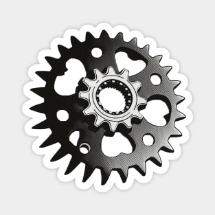 Cartoon retro bike sprocket Magnet