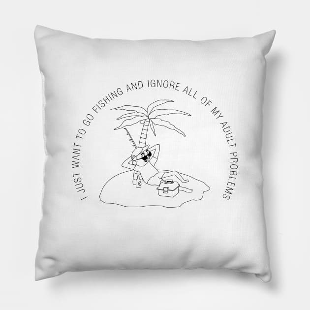 Fishing is Life Pillow by ArtOnly