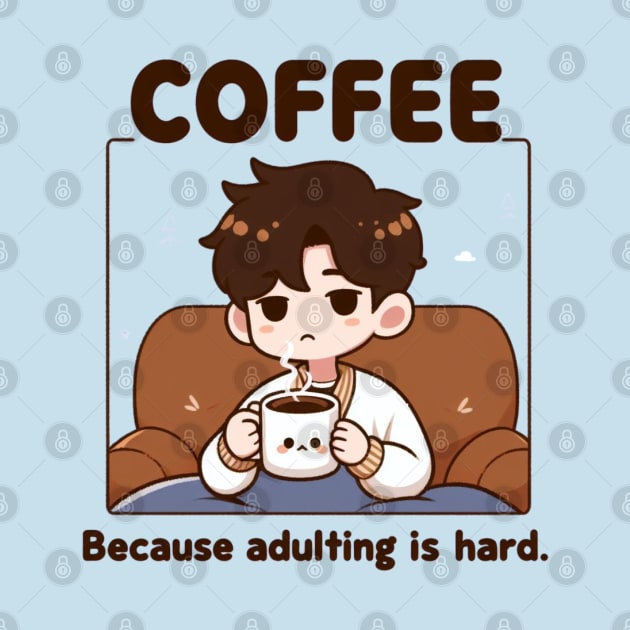 Coffee. Because Adulting is hard. by NeneTees