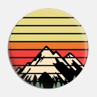 Mountain Retro Pin