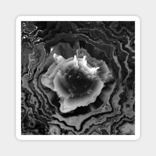 Black Rose Marble Acrylic Fluid Pour Magnet