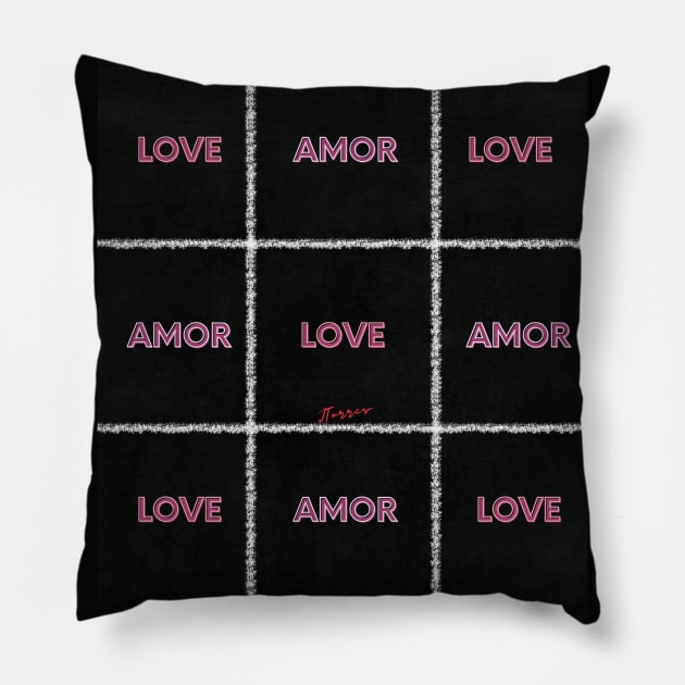 Tic Tac LOVE Pillow by LibrosBOOKtique