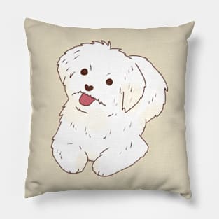 Maltese illustration Pillow