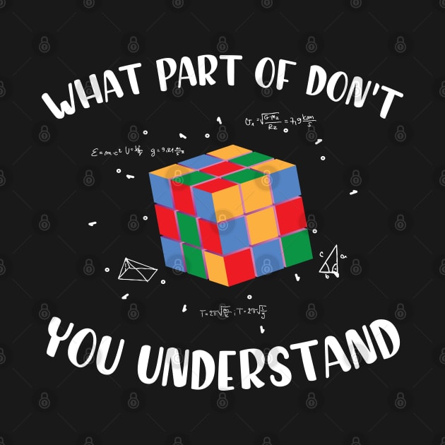 What Part Of Don't You Understand, Funny Math Lover Humor by chidadesign