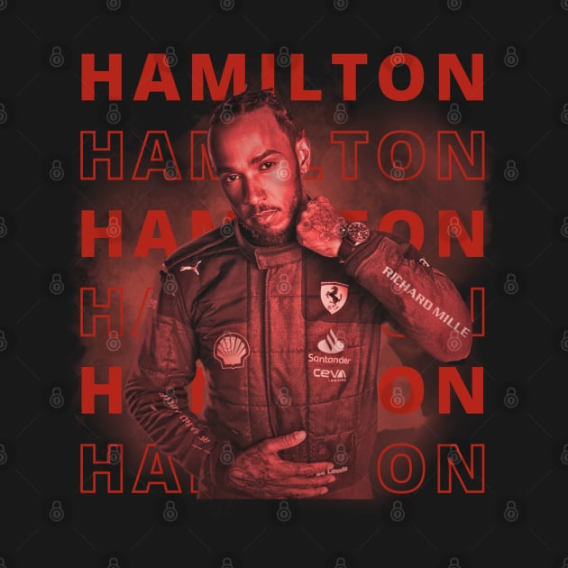 red lewis hamilton by rysiupol