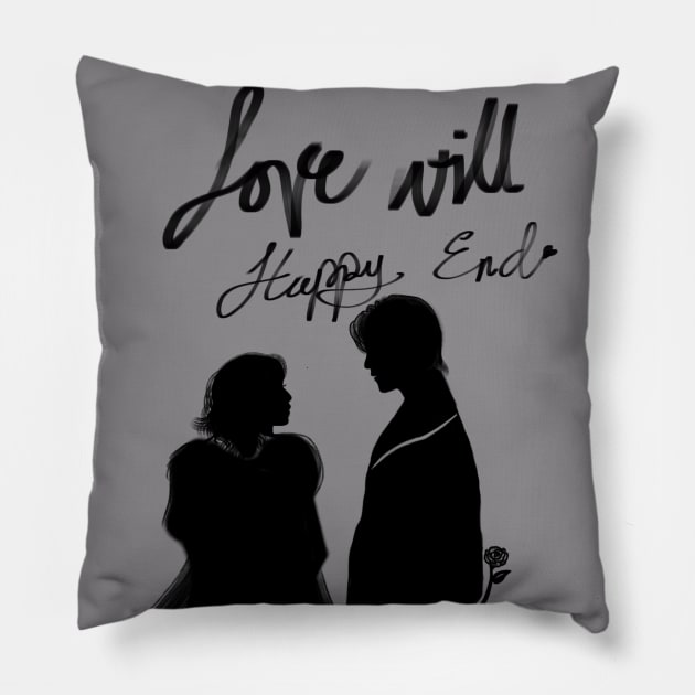 Love Will Happy End Pillow by Auliyah_Arts