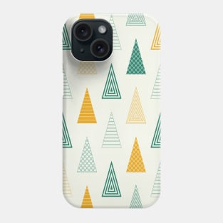 White Minimal Christmas Trees Phone Case