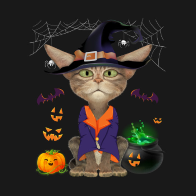 Russian Blue Cat Witch Halloween Costume Gift For Women Men