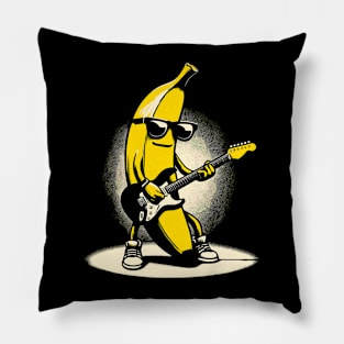Banana Guitar Rock Music Concert Band Novelty Funny Banana Pillow