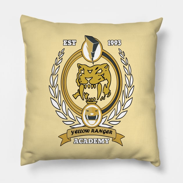 Yellow Ranger Academy Pillow by Vitalitee