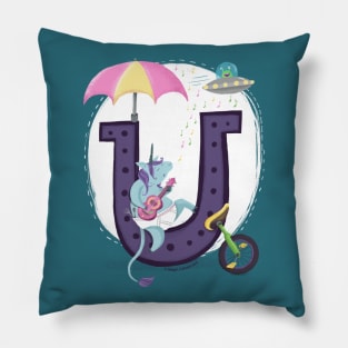 Letter U is for Unicorn - Cute Teachers Gifts Pillow