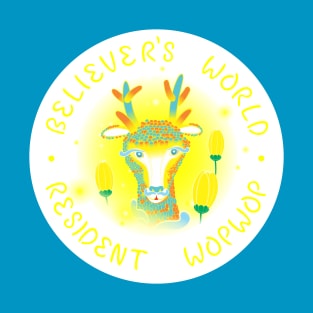 No Texture With Text Pure Bright Colors Version - Believer's World Resident Wopwop 2 T-Shirt