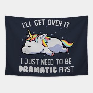 I Just Need To Be Dramatic Lazy Unicorn Gift Tapestry