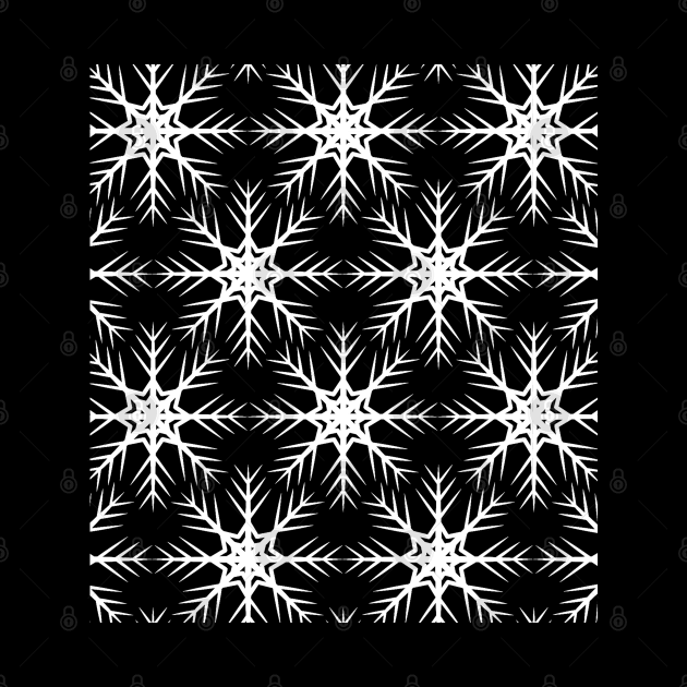 black and white snowflake pattern by Spinkly