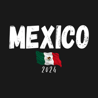 Mexico Souvenir 2024 Trip Vacation Fun Matching Travel Flag T-Shirt