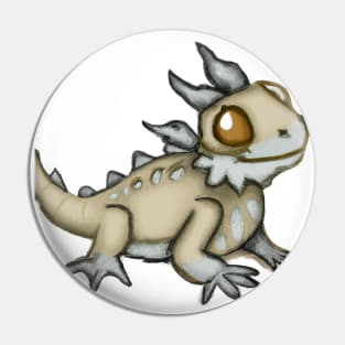 Cute Bearded Dragon Drawing Pin