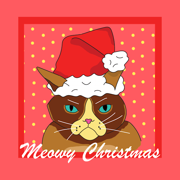 Meowy Christmas by deadlydelicatedesigns