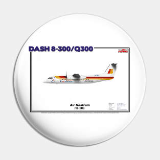 DeHavilland Canada Dash 8-300/Q300 - Air Nostrum (Art Print) Pin