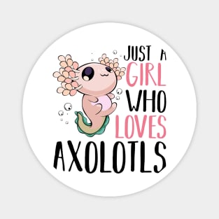 Set of 6 Axolotl Fridge Magnets or Axolotl Pin Pinback Buttons