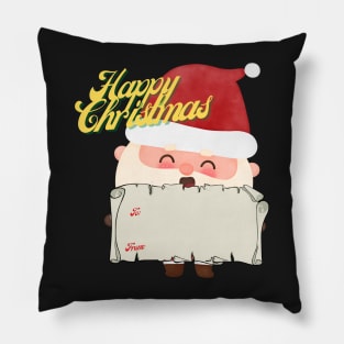 Happy Christmas labels - stickers Pillow