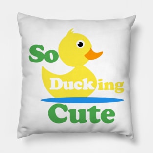 So Ducking Cute Gender neutral baby onesie Rubber Duckie YellowDuck Pillow