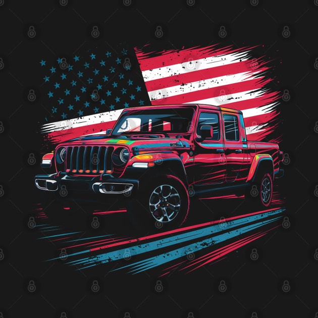 Jeep Gladiator (JT) - US Flag by Moulezitouna