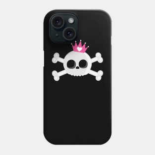 Cute Emo Skull with Crown Phone Case