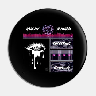 Heart Break Vaporwave Pin