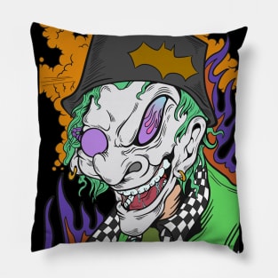 Dope sneaky monster portrait illustration Pillow