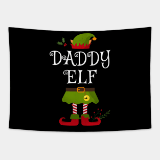 Daddy Elf Shirt , Family Matching Group Christmas Shirt, Matching T Shirt for Family, Family Reunion Shirts Tapestry