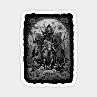 Horsemen of the Apocalypse Engrave art Magnet