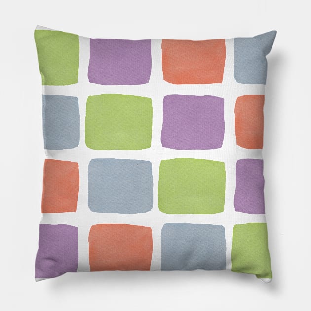 Watercolour Blocks 2 Pillow by sallycummingsdesigns