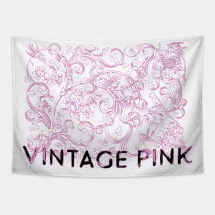 Floral Vintage Pink Tapestry