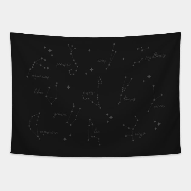 Astrology Pattern Tapestry by AliScarletAdams