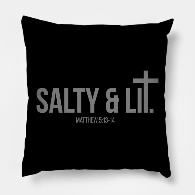 Salty & Lit. | Christian | Jesus Christ | Cross Pillow by ChristianLifeApparel