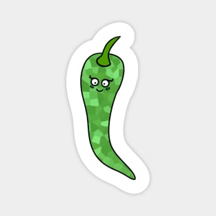 SPICY Food Hot Green Pepper Magnet