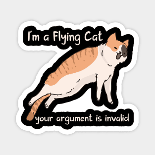 I'm a flying/hovering cat funny doodle cat t-shirt Magnet