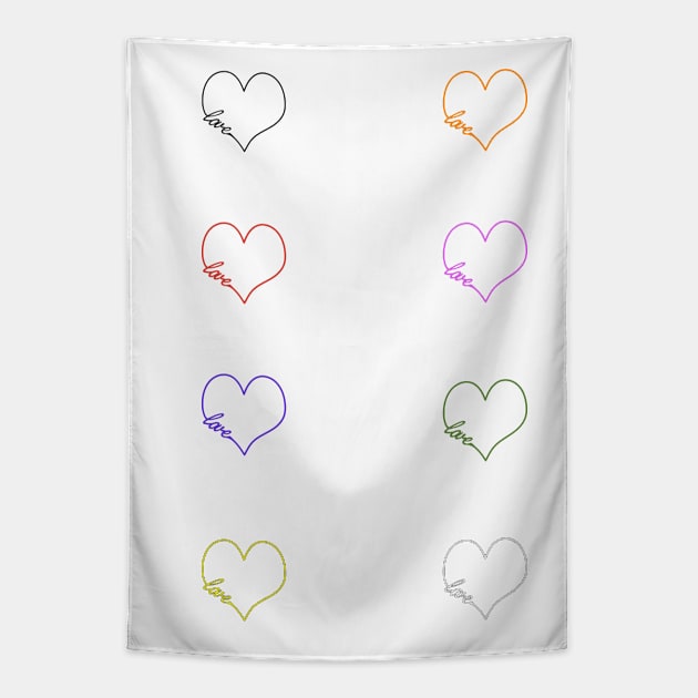 Love Heart Tapestry by DiegoCarvalho