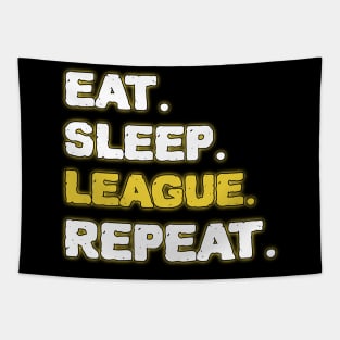 Eat Sleep League Repeat Tapestry