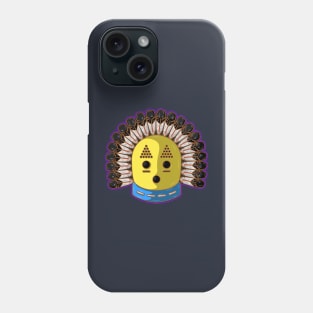 Native american hopi kachina art with rounded feathers Phone Case