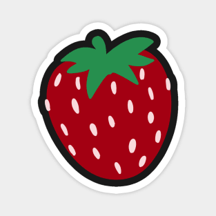 dark red strawberry drawing Magnet