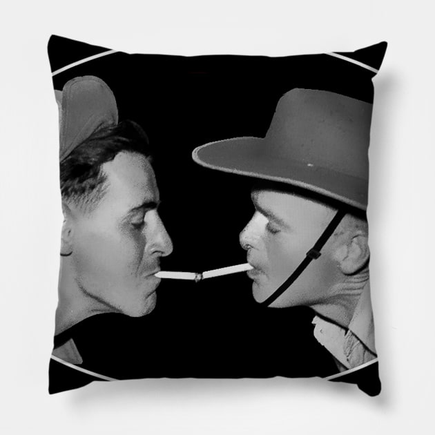 Cigarette with cigarette always lighting Pillow by Marccelus