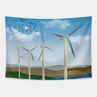 Wind Turbines Tapestry