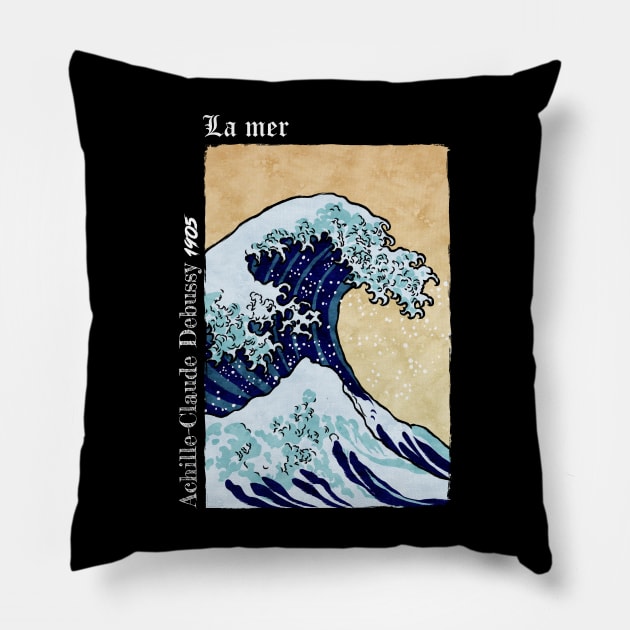 La Mer - Black Pillow by Thor Reyes