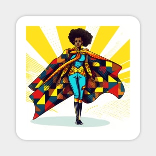 African Queen, Afro Superhero, Female Warrior, Black History Magnet