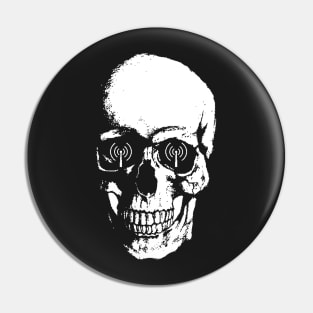 Large White Skull Pin