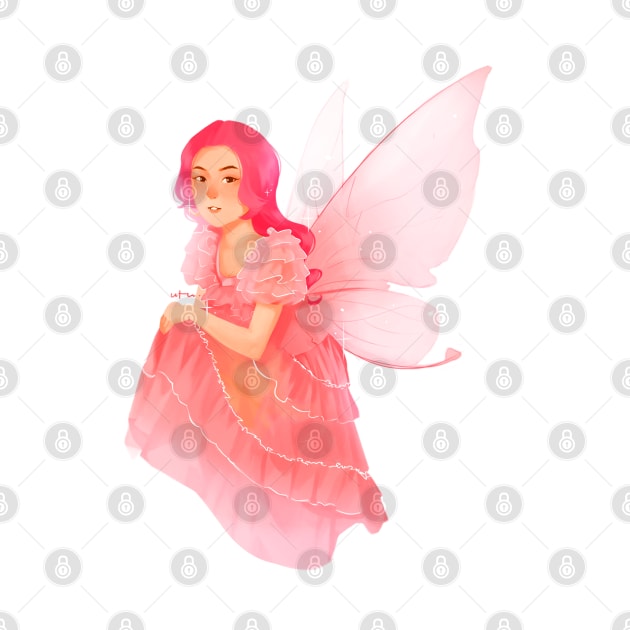Cute Anime Girl Pink Fairy by utu