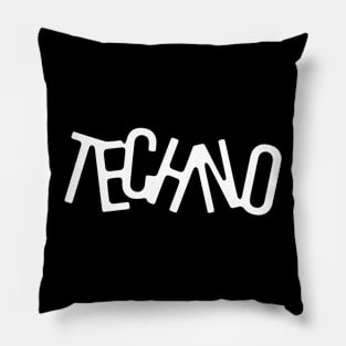 Techno music logo design Pillow