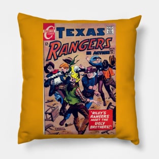 Texas Rangers in Action Vintage Comic Cover Pillow